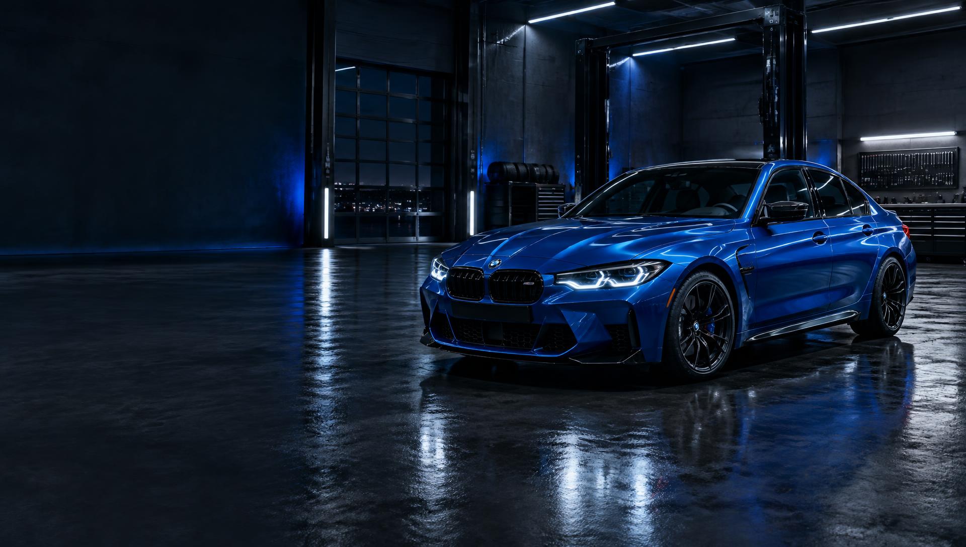 Синий автомобиль в мастерской Orion Autoservice